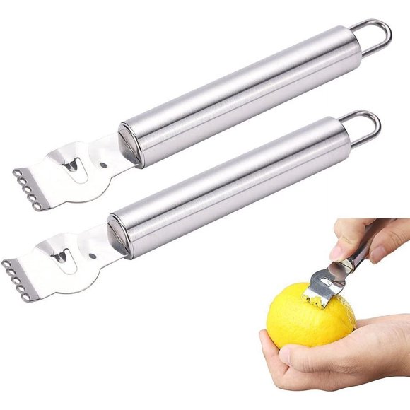 Stainless Steel Lemon Zester Citrus Lime Orange Zest PeelingTool Fruit Peelers