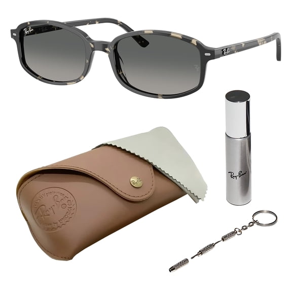 Ray-Ban RB2232 SAM Rectangular Shaped Non-Polarized Sunglasses for Men & Women - Includes Official RAYBAN Eyewear Kit - Ideal Formal & Casual Wear Sunglasses - Gradient Grey Lens