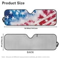 thumbnail image 5 of HUIACONG US Flag Sun Shade Windshield for 2007-2023 Wrangler Rubicon Sahara TJ JK JKU 2 & 4 Door-Blocks UV Rays Sun Visor Protector,Car Sun Shade Keep Your Vehicle Cool,Car Window Shade, 5 of 6