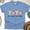 CarolinaBlue, variant on Women's Short Sleeve Graphic T-Shirt, XOXO Love Letters Floral Bow, CarolinaBlue, Size XL
