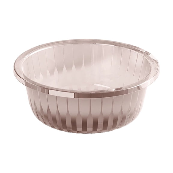 geerera Thickened Round Plastic Wash Basin - Large Capacity Multi-Use Tub for Kitchen, Camping & Laundry, Heavy-Duty Dishpan with Smooth Rounded Edges, Face Cleansing & Foot Soak Tub