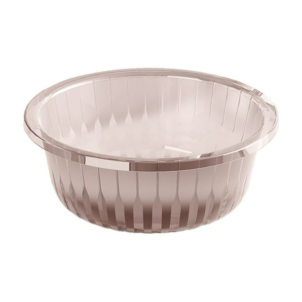 Lavabo redondo de plástico, apto para lavavajillas, para camping, cocina, remojo de pies, cubeta para lavar la ropa, para limpieza facial, hogar y cocina.