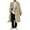 Khaki, variant on Men's Double Trench Coat Oversized Windbreaker Lapel Peacoat Color Black Size XXL