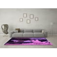 thumbnail image 3 of Ahgly Company Indoor Round Abstract Purple Modern Area Rugs, 3' Round, 3 of 4