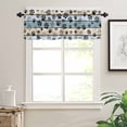 thumbnail image 2 of Blue Cat Paw Print Kitchen Valances for Windows 42x12 Inch Kitchen Curtains Valances Rod Pocket Vintage Farmhouse Rustic Wooden Grain Bathroom Window Valances for Window Treatment Decor, 2 of 6