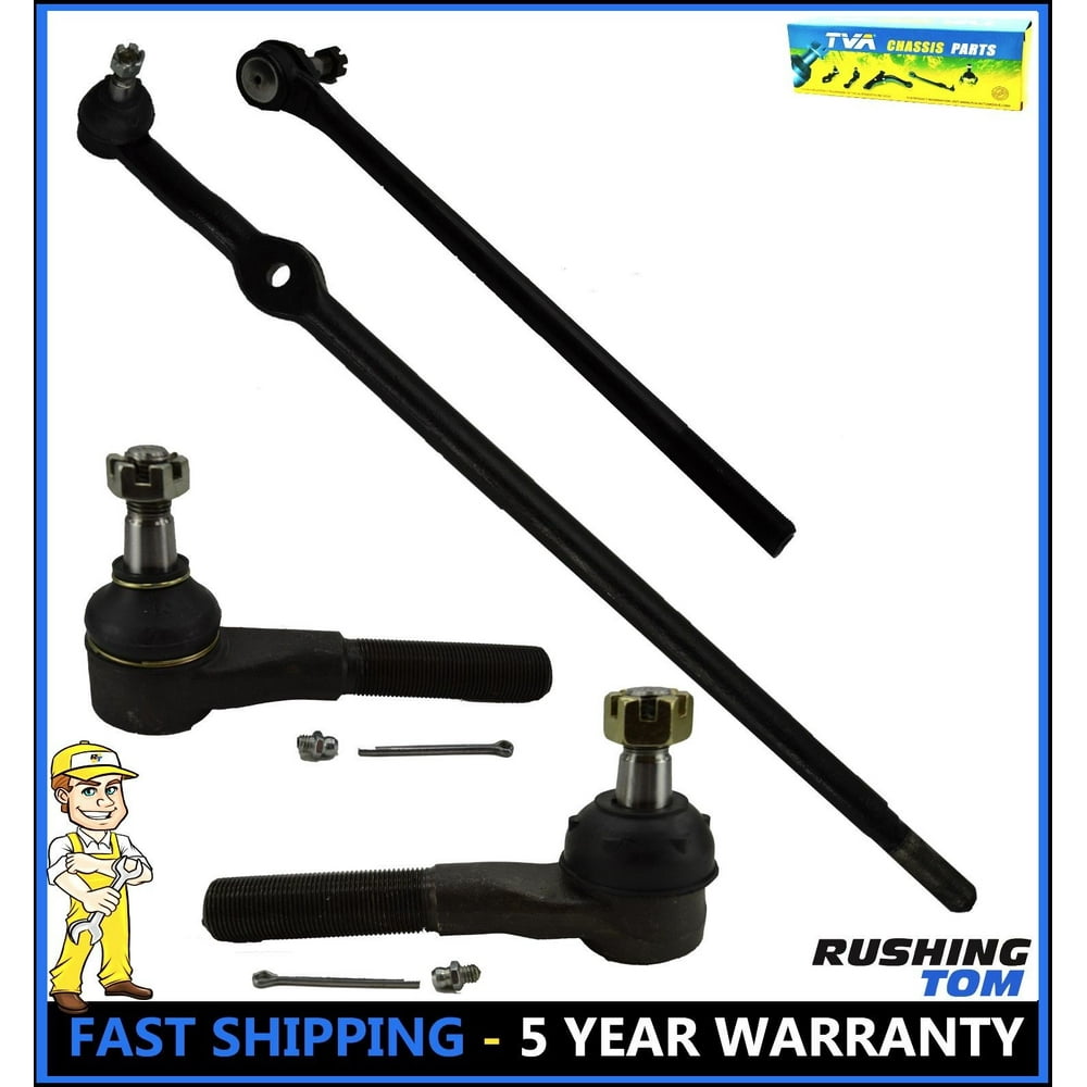 4Pc Kit Front Left & Right Tie Rod Drag Link for Ford Bronco F150 F250 F350