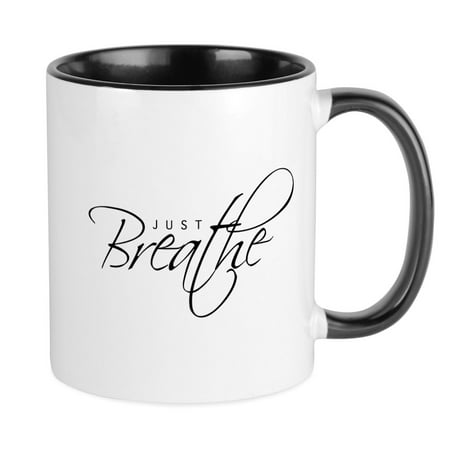 

CafePress - Just Breathe Mugs - Ceramic Coffee Tea Novelty Mug Cup 11 oz