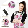 thumbnail image 2 of Purple and Pink Strawberry Oven Mitts and Pot Holders with Chef Apron Set 5 Pcs Kitchen Cooking Set, 2 of 6