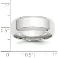 thumbnail image 5 of 14K White Gold 14Kw 8mm Bevel Edge Comfort Fit Band Size 6.5 Made In United States wbec080-6.5, 5 of 5