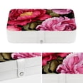 thumbnail image 4 of Peony PU Leather Jewelry Box with Removable Compartment - Portable Earring Organizer and Storage Box, 4 of 6
