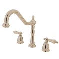 thumbnail image 1 of Kingston Brass KB1796ALLS Heritage Widespread Kitchen Faucet, Polished Nickel, 1 of 2