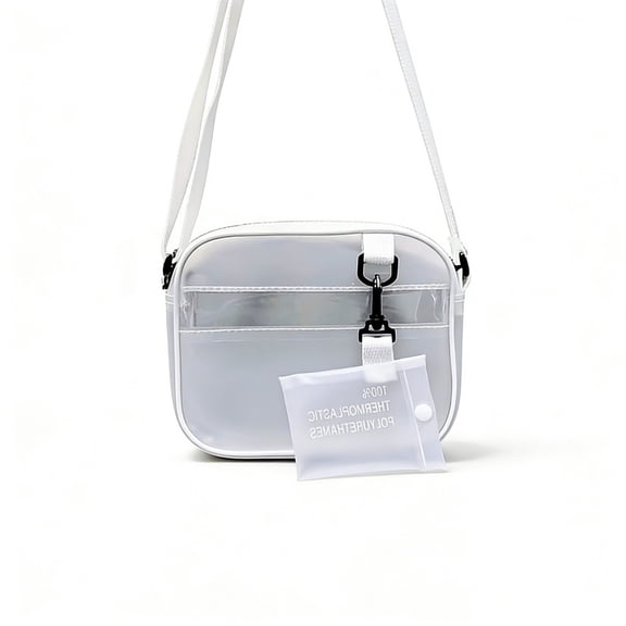 Clear Beach Bag Mini Crossbody Purse for Women, PVC Tote for Summer Vacation, Travel, Pool, and Festival, Lightweight Shoulder Bag for Easy Carrying