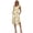 Bee Daisy Honeycomb Print, variant on Sleeveless Sundress with Tiger Stripe Pattern, Asymmetric Midi Dress for Daily Wear and Social Gathering Events