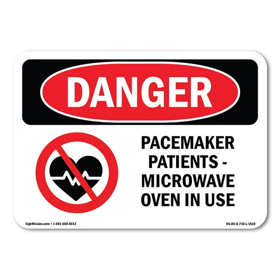 OSHA Danger Sign - Pacemaker Patients | Plastic Sign | Protect Your Business, Construction Site, Warehouse & Shop Area |  Made in The USA