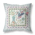 thumbnail image 5 of Love Your Vase Peacock Indoor/Outdoor Fabric Pillow with Zip-White Pink Gray 18", 5 of 5