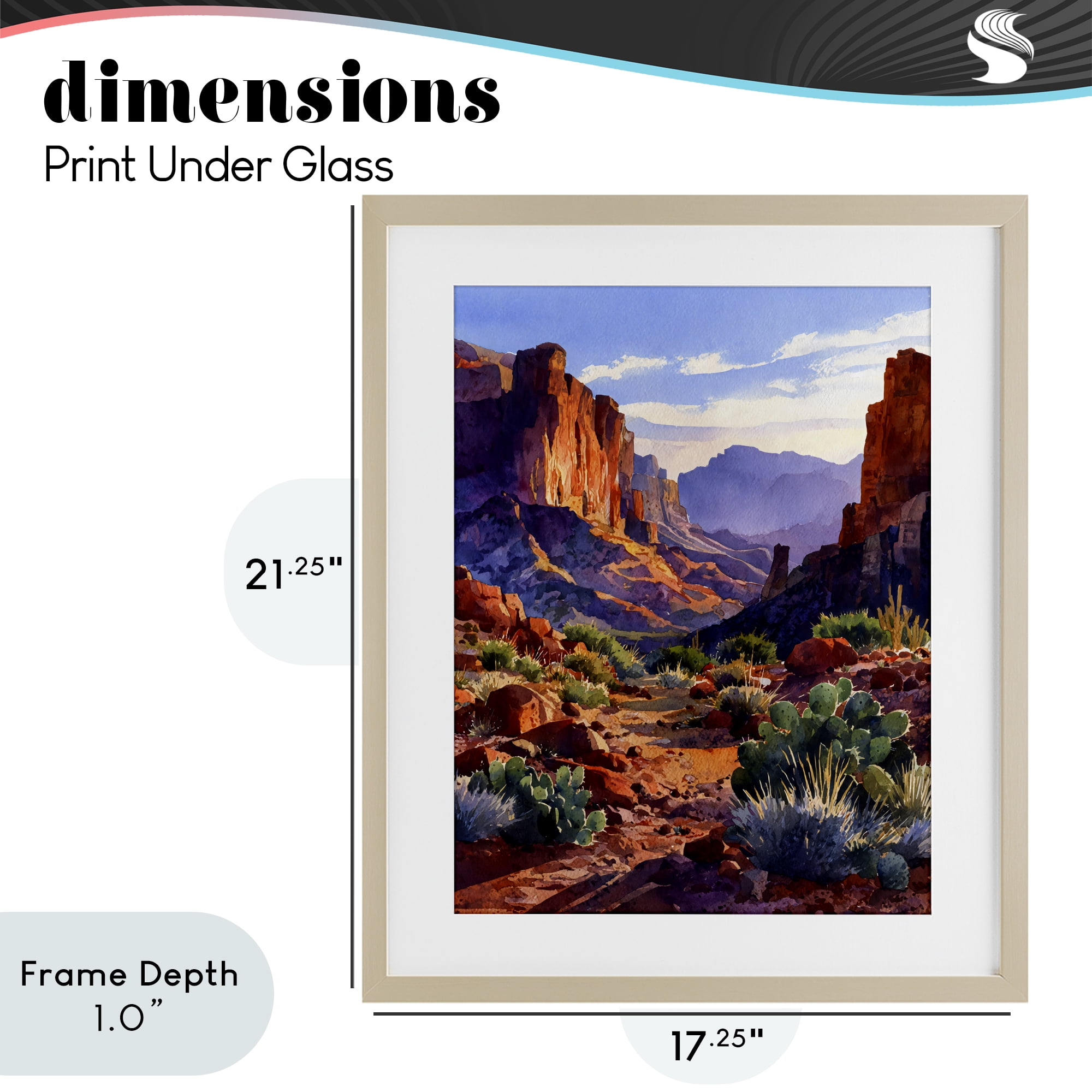 Stupell Industries Western Colors Earthy Desert Birch Framed Print Under Glass, design by Franklyn Gregory