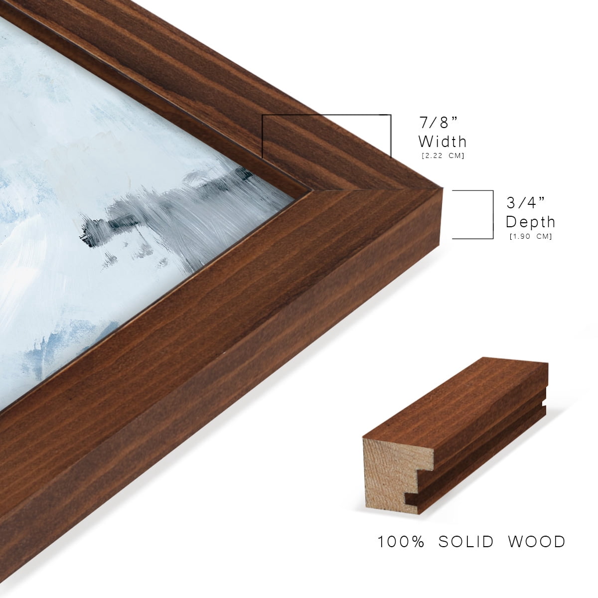 Welle I - Framed Print w/glass - Chestnut