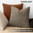 thumbnail image 5 of SUSIELADY Pack of 2 Decorative Throw Pillow Covers, 18x18 Inch, Soft Textured Square Cushion Covers with Zipper for Sofa, Couch, Bed, Living Room, Farmhouse, Cozy Accent Pillows, Taupe Gray, 5 of 7