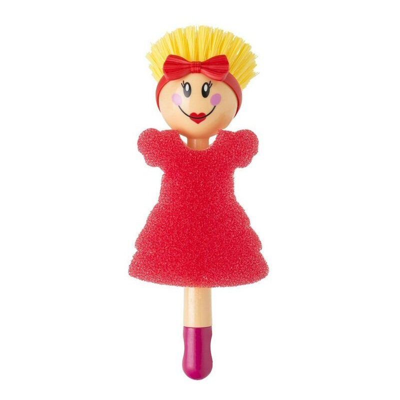 Vigar Dolls Beauties Dish Washing Brush w/ Double Use Sponge Blond
