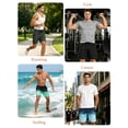 thumbnail image 4 of Hanerdun Mens 2 in 1 Athletic Running Shorts with Liner & 5 Pockets Dry Fit Workout Bottoms Black M, 4 of 7