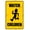 Warning Sign 1, variant on Watch Out For Pedestrians Metal Tin Sign - 8"x12", Industrial/Commercial Decor for Crosswalks, Parking Lots, Busy Zones