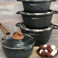 thumbnail image 4 of KUKMARA Aluminum Cookware Nonstick Coating Frying Pan Nonstick Cooking Pot for Making Lamb Pilaf with Glass Lid 6.3-qt. (6 L), 4 of 5
