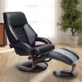 thumbnail image 2 of Relax-R Montreal Leather Recliner and Ottoman in Black, 2 of 8