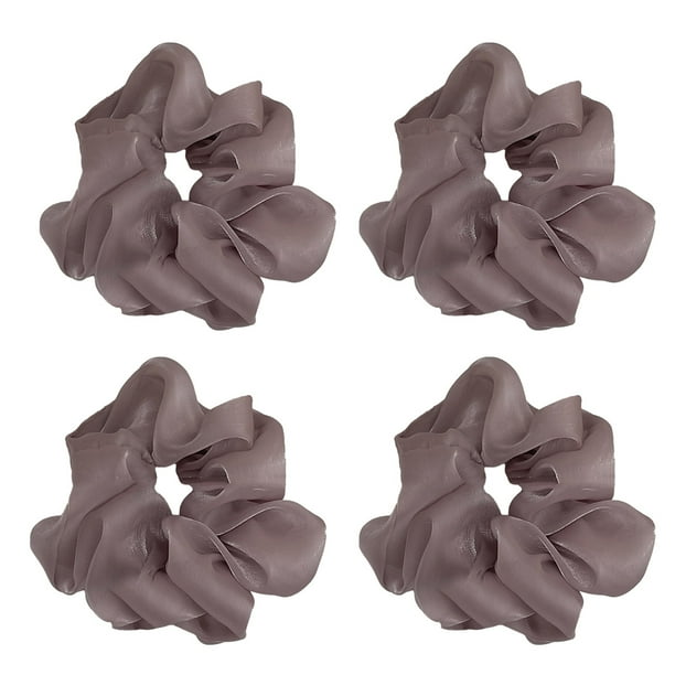 4 piezas de lunares morado oscuro, salchicha gruesa circular, lazo para el cabello, coleta alta decorativa para el cabello, estilo: estilo 1;