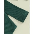 thumbnail image 6 of Jxzom Baby Girl St Patricks Day Outfit 3 6 12 18 Months Long Sleeve Rib Knit Ruffle Romper Shamrock Flare Pants Headband Spring Clothes, 6 of 8