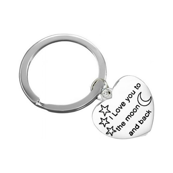 I Love You To The Moon And Back Split Ring Keychains