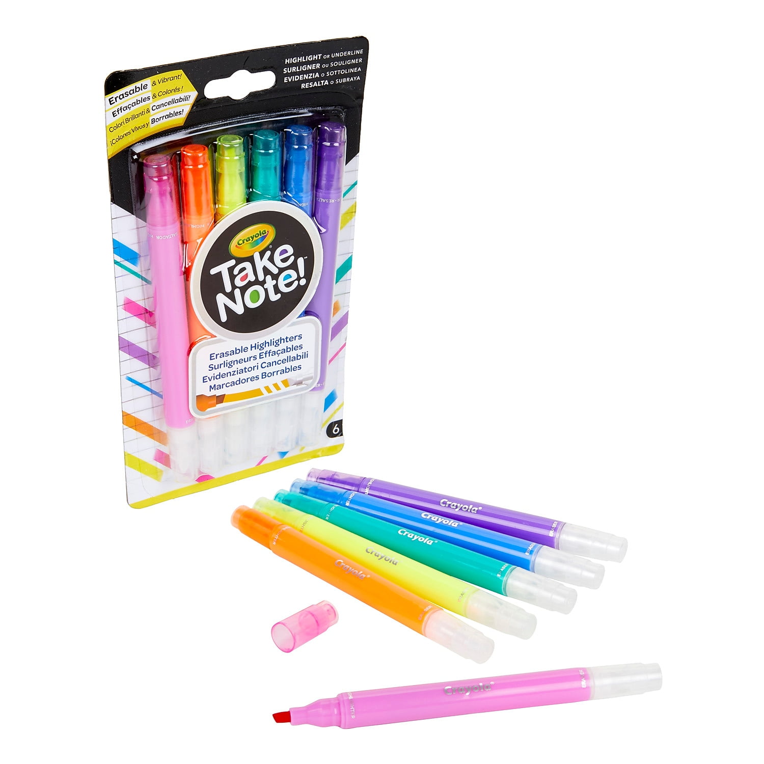 (3 Pk) 6ct Take Note Erasable Highlighters