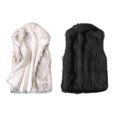 thumbnail image 4 of Qarigey Chaleco de lana de piel sintética elegante y cálido de tela para mujer, chaqueta de lana sin mangas, chaleco de mujer Camisetas sin mangas TYPE1 NO1, 4 of 6