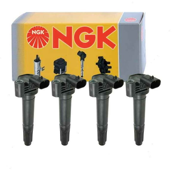 4 pc NGK Ignition Coils compatible with Fiat 500 1.4L L4 2012-2017