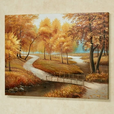 Autumn Stroll Canvas Wall Art Multi Earth Multi Earth