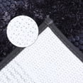 thumbnail image 4 of Unique Bargains Striped Bathroom Mat Soft Fluffy Chenille Baths Rugs Dark Blue 16" x 24", 4 of 7