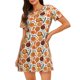 thumbnail image 1 of Easygdp Hot Fresh Pizza Camisón de manga corta para mujer, informal, estampado, 1 of 6