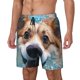 thumbnail image 1 of Fotbe Sea Swimming Corgi Traje de Baño para Hombre – Shorts de Natación de Secado Rápido con Forro y Bolsillos-Large, 1 of 6