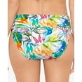 thumbnail image 3 of Ralph Lauren Women's Tropical Caribbean Wide Banded Shirred Hipster Bottoms Blue Size 4, 3 of 4
