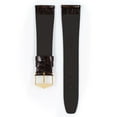 thumbnail image 3 of Hirsch Prestige Crocodile Flank Leather Watch Strap - Brown - L - 18mm - Gold Buckle, 3 of 9