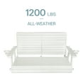 thumbnail image 4 of Fortune Candy HDPE Porch Swing with 18/8 Stainless Steel Bolts, Ergonomic Design, Ultra Weather-Resistant, Heavy Duty 1200 lbs, for Outdoor Patio Garden Yard (Vanilla White), 4 of 13