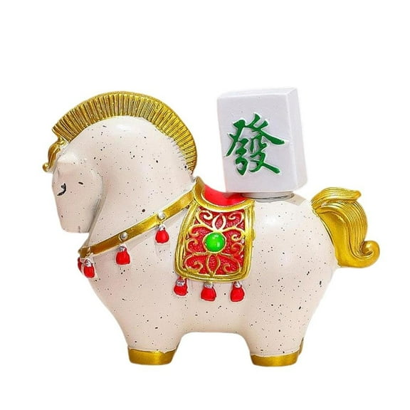 New Year Zodiacs Horse Figurine Resins Ornament Home Office Festives Accent Gift
