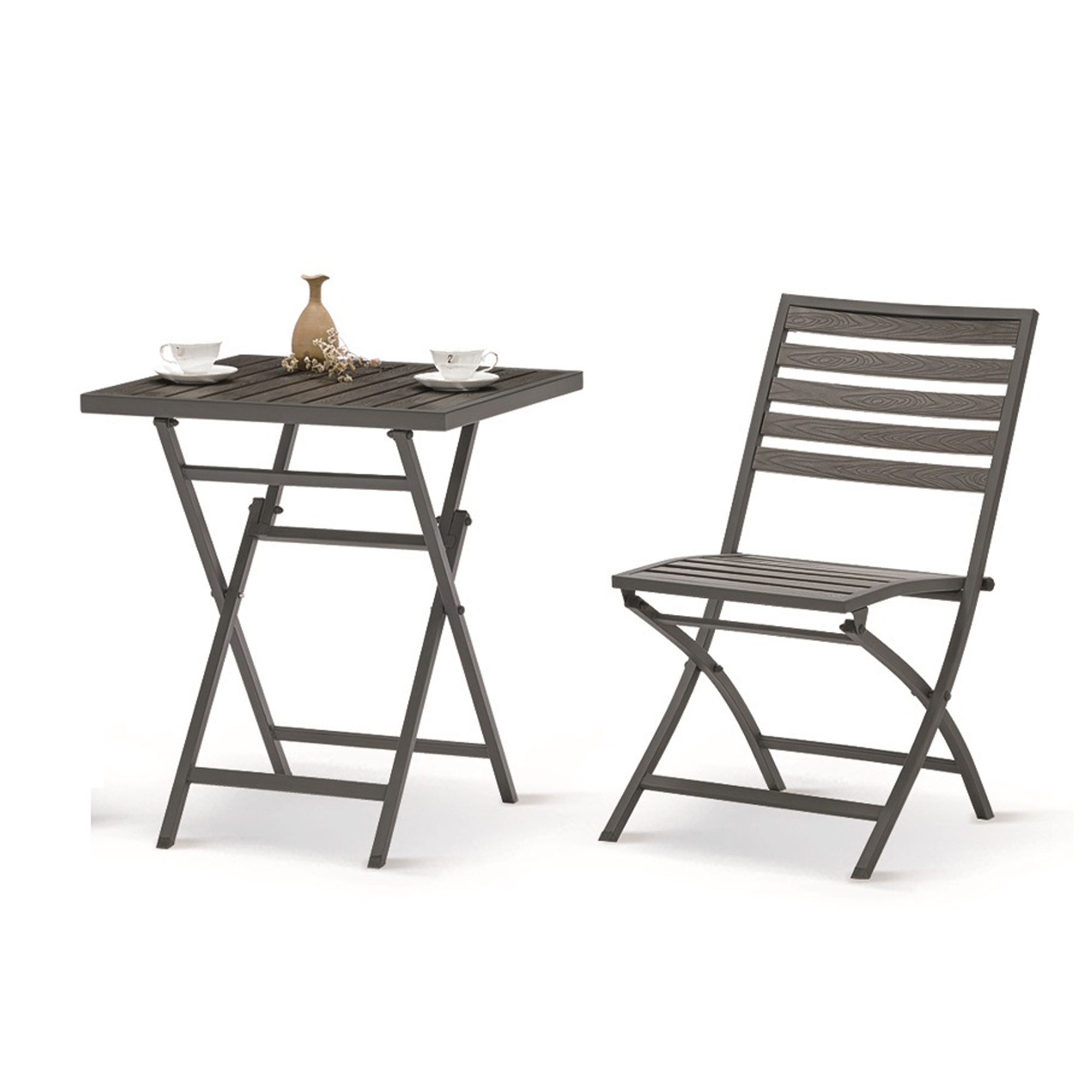 Modern Rattan Coffee Chair Table Set 3 PCS, Aukfa Modern Rocking Bistro Set Rattan Chair, Outdoor Furniture Rattan Chair, Garden Set（Two Chair + One Table） - image 4 of 10