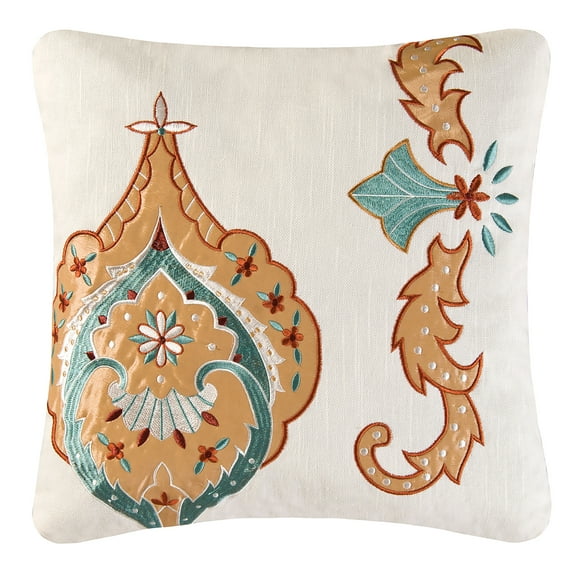 Mandalay Chain Stitch Accent Throw Pillow