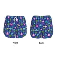 thumbnail image 3 of Salouo sea animals with palm tree Print Women's 2 in 1 Running Shorts Double-Layer Shorts Athletic Workout Gym Yoga Shorts Running Shorts for Women-Large, 3 of 7