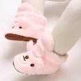 thumbnail image 6 of Povozer Baby Boy Girl Cozy Fleece Bootie Stay on Slipper Winter Warm Gripper Non-Slip Crib Shoes(Pink,6-12 Months), 6 of 6