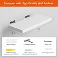 thumbnail image 5 of 16’’White Floating Shelves for Wall,Rustic Wood Shelf for Room Decor/Storage/Display,Small Bookshelf,Wall Mounted Hanging Shelves for Bedroom, Bathroom, Living Room, Kitchen,Set of 4, 5 of 14