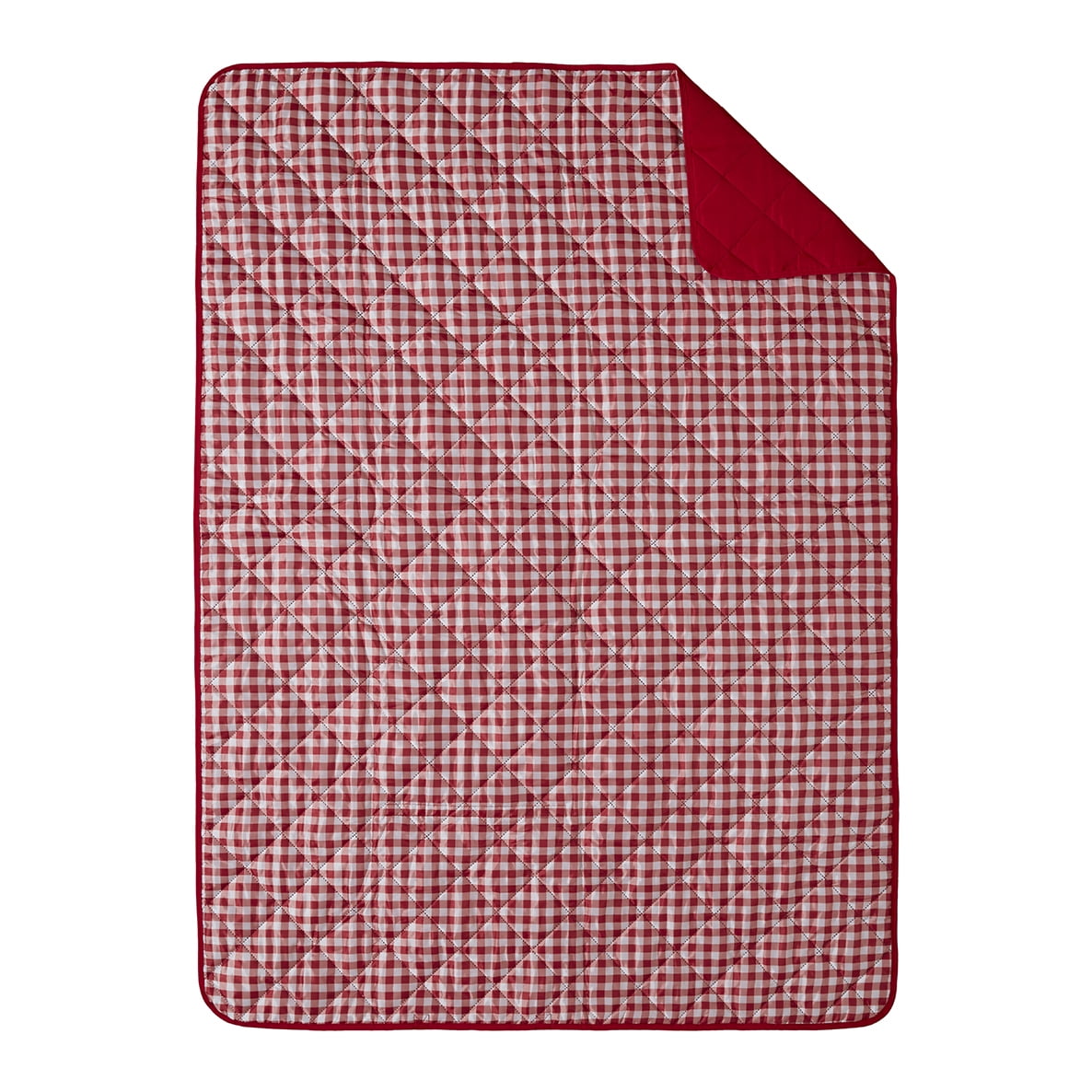 Mainstays Water Repellent Outdoor Blanket, Red Gingham, 1 Piece, 50" x 70"