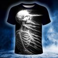 thumbnail image 2 of Ulitacool Men Hallowmas T Shirt Short Sleeve Round Neck T Shirt Hallowmas Graphic Tee Comfortable Clothes Grey, 2 of 4