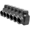 Morris Products 97536 Black Insulated Multi-Cable Connector - Single Entry 6 Ports 2 - 0 - 14