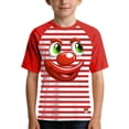 thumbnail image 3 of WOYY Boys Striped Clown T-Shirt Casual Short Sleeve Crew Neck T Shirt Summer Tee, Sizes 1-13, 3 of 4